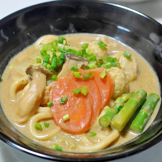 食研カレーで作る★豆乳カレーうどん